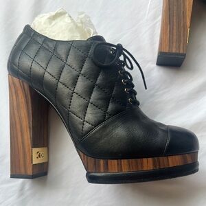 CHANEL Black Women's Heeled Boots